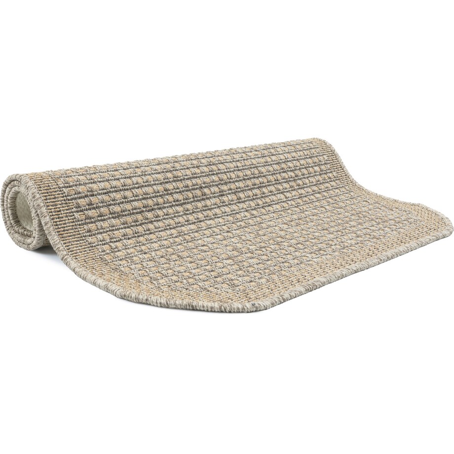 Chodnik płasko tkany Roma 68x114 cm Kratka Beżowy