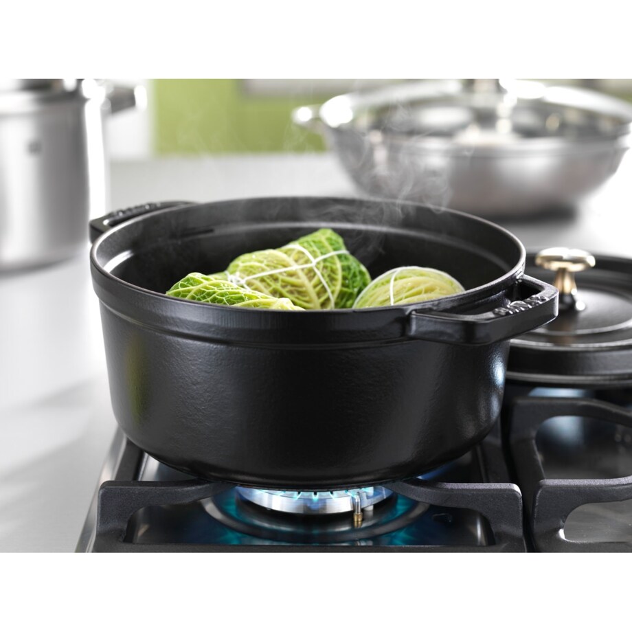 Garnek żeliwny okrągły Staub - Czarny, 12.6 ltr