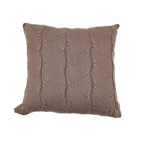 Poszewka dzianinowa na poduszkę Bawełna+Kaszmir 45x45 cm ROMA CHOCOLATE