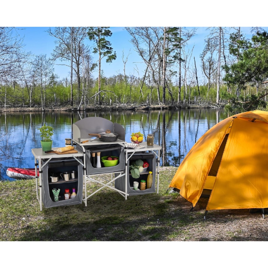 KUCHNIA TURYSTYCZNA SZAFKA składana ogrodowy torba KEMPINGOWY stolik