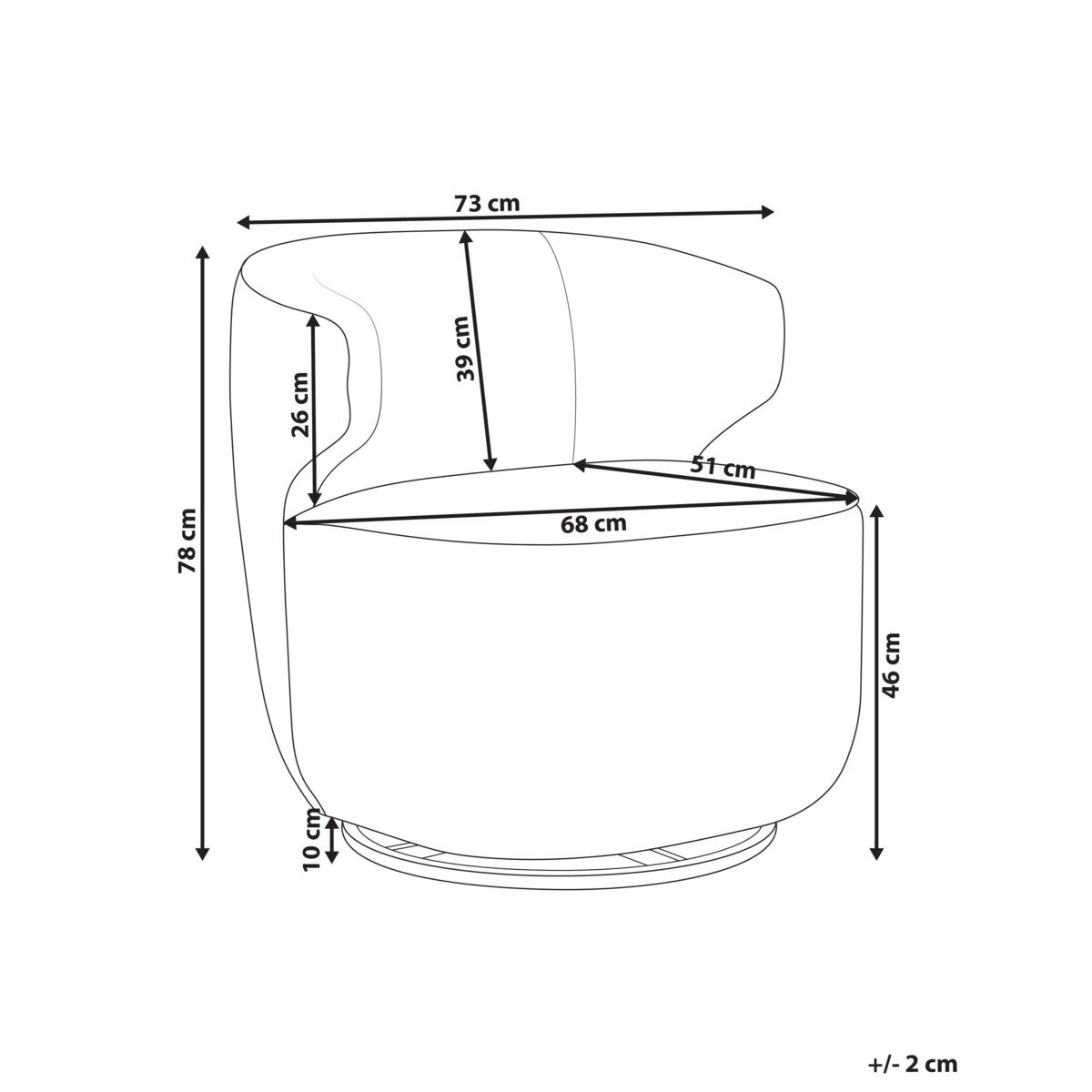 Fotel obrotowy MOLLEBY Boucle Jasnobeżowy