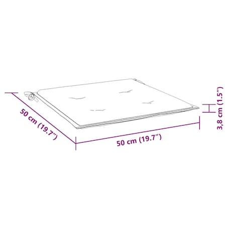 vidaXL Poduszki na krzesła ogrodowe, 2 szt., beżowe, 50x50x4 cm