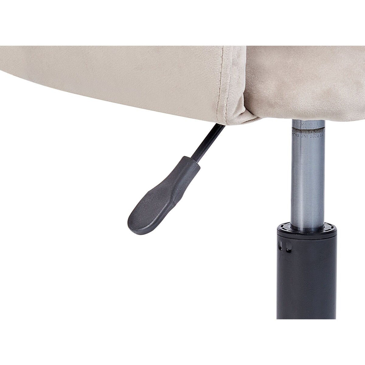 Krzesło biurowe regulowane welurowe beżowoszare SANILAC