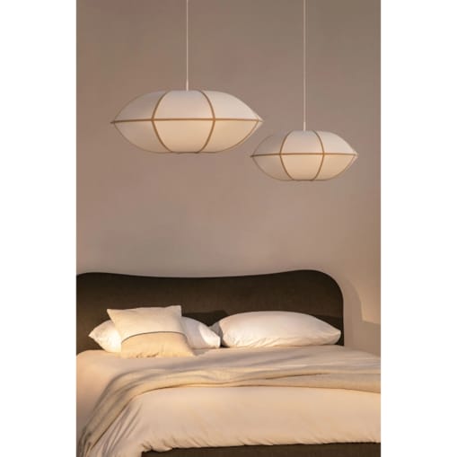 Komplet 2 lamp wiszących kremowo-beżowych Patraix