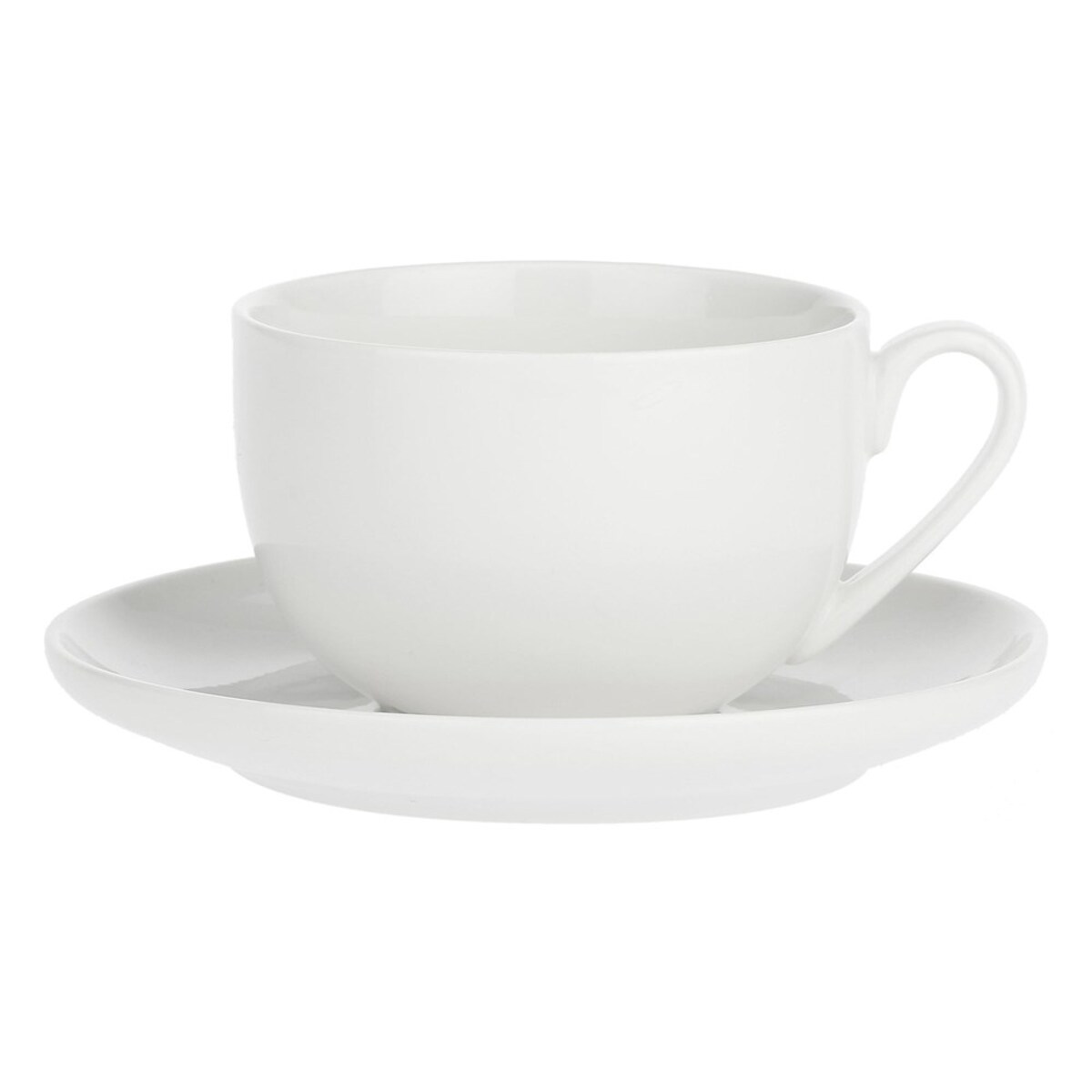 Zestaw 4 filiżanek ze spodkiem Corte - Biały, 250 ml