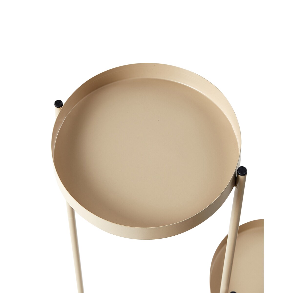 Stojak na kwiaty FRAGARIA Metal 42 cm Beżowy