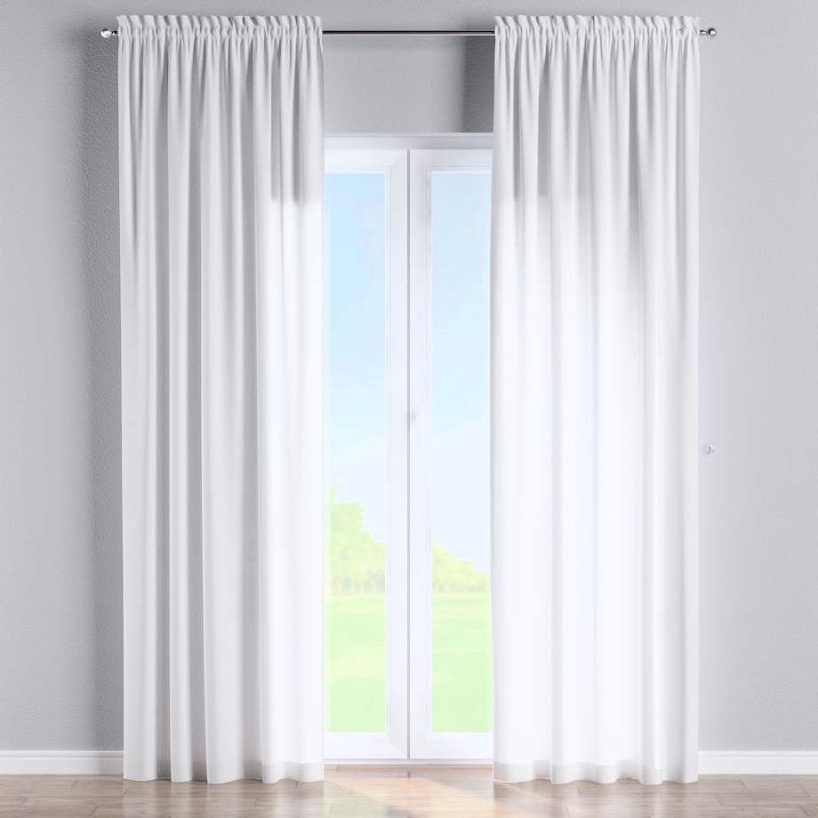 Zasłona na kanale z grzywką 1 szt. 130x245 biały