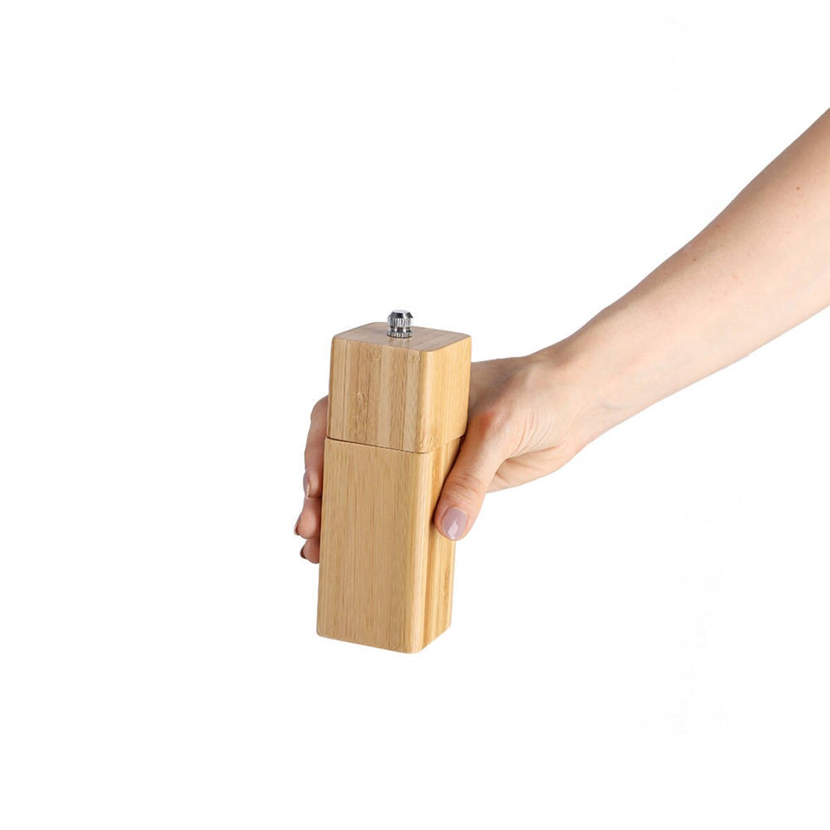 Młynek do soli i pieprzu, bambusowy, prostokątny