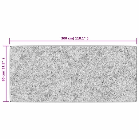 vidaXL Dywan z możliwością prania, 80x300 cm, czarno-biały
