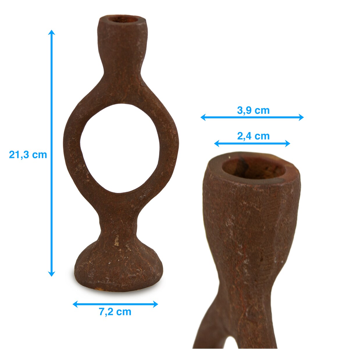 Świecznik Metalowy Na Jedną Świeczkę Uchwyt Na Świecę Stalowy Industrialny