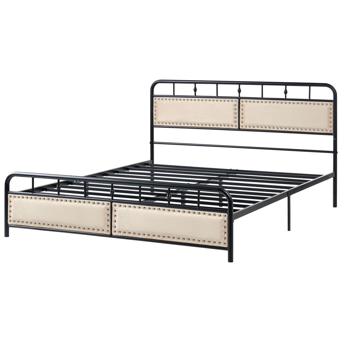 Łóżko Metal BREUILLET 160 x 200 cm Czarny