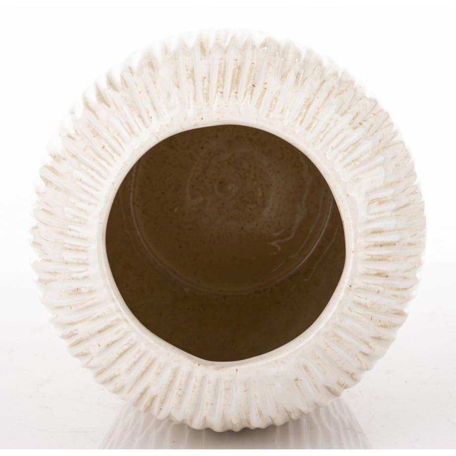 Osłonka wazon ceramiczny 24,5x16x16 cm FIBI-3 biały