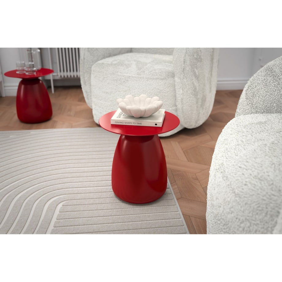 Stolik drewniany różne kolory Baobab 34, kolor bordowy