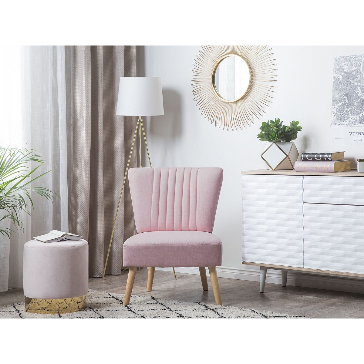 Fotel różowy VAASA