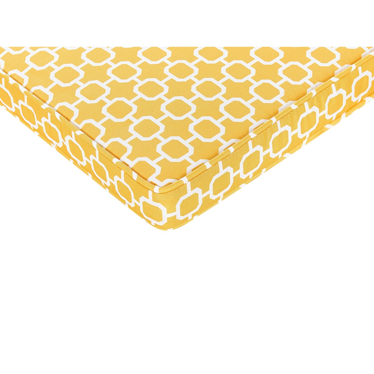 Zestaw 2 poduszek na krzesła ogrodowe geometryczny wzór żółty TERNI