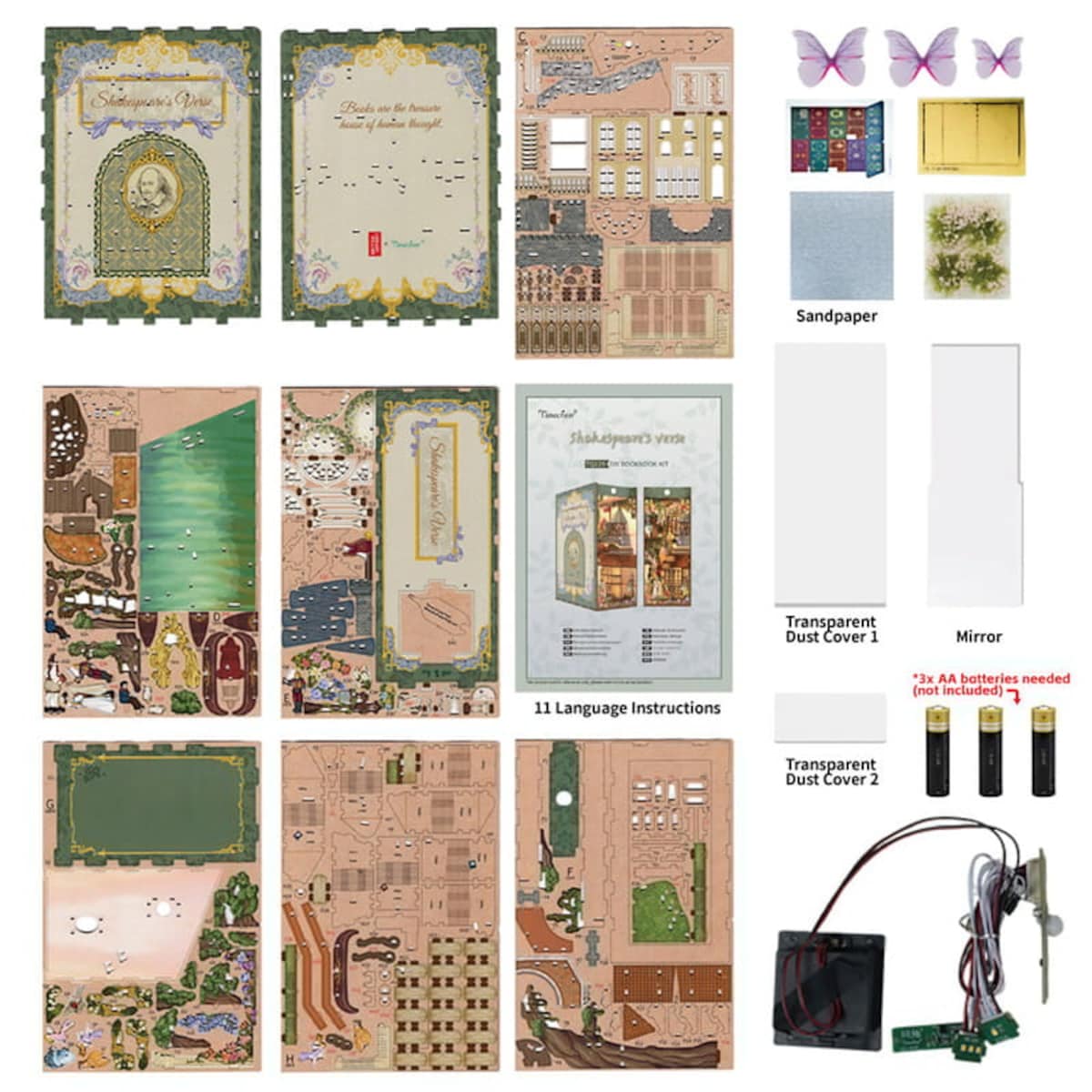 Miniaturowy domek Book Nook - Romeo i Julia - miłość świata - Tonecheer