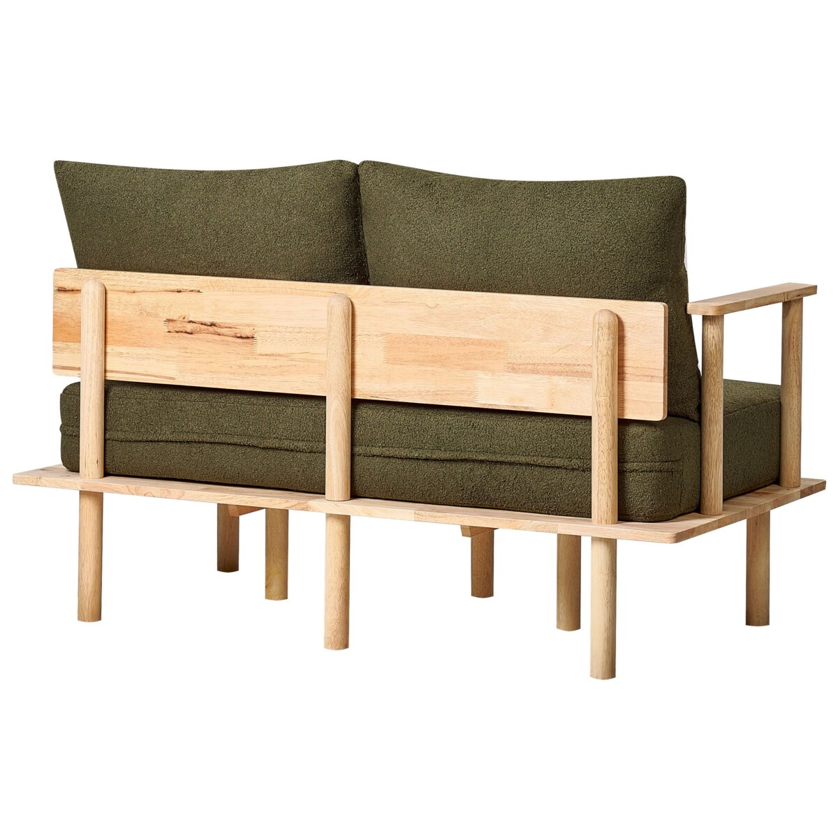 Sofa 2-osobowa boucle ciemnozielone ASKER