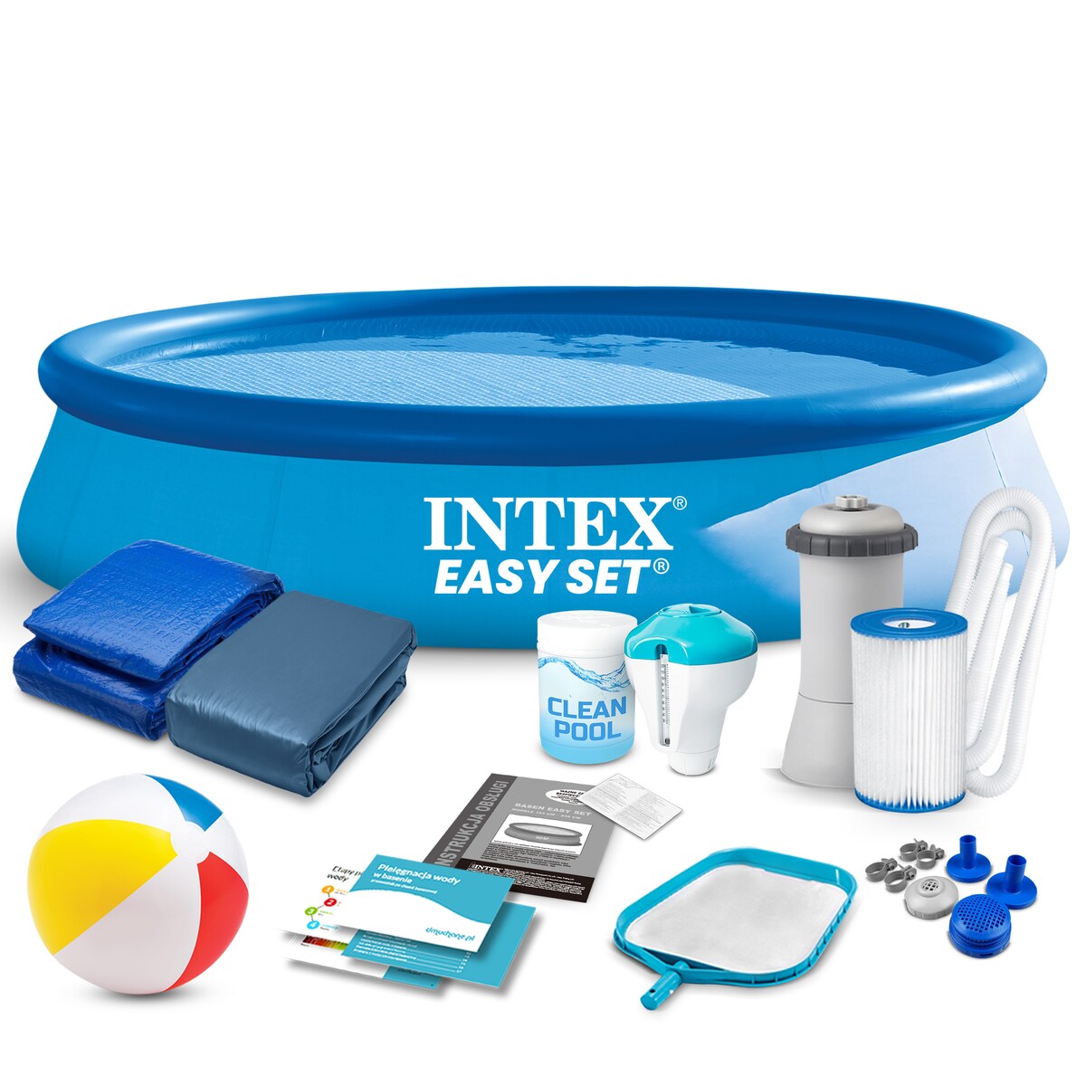 Basen ogrodowy 366x76 Intex full zestaw 16w1