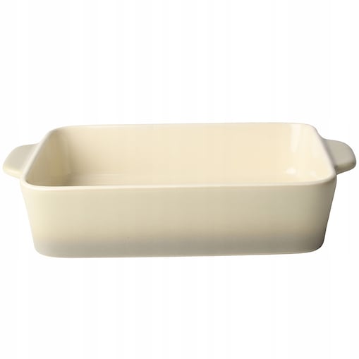NACZYNIE ŻAROODPORNE CERAMICZNE DUŻE DO ZAPIEKANIA PIEKARNIKA BEŻOWE 27cm