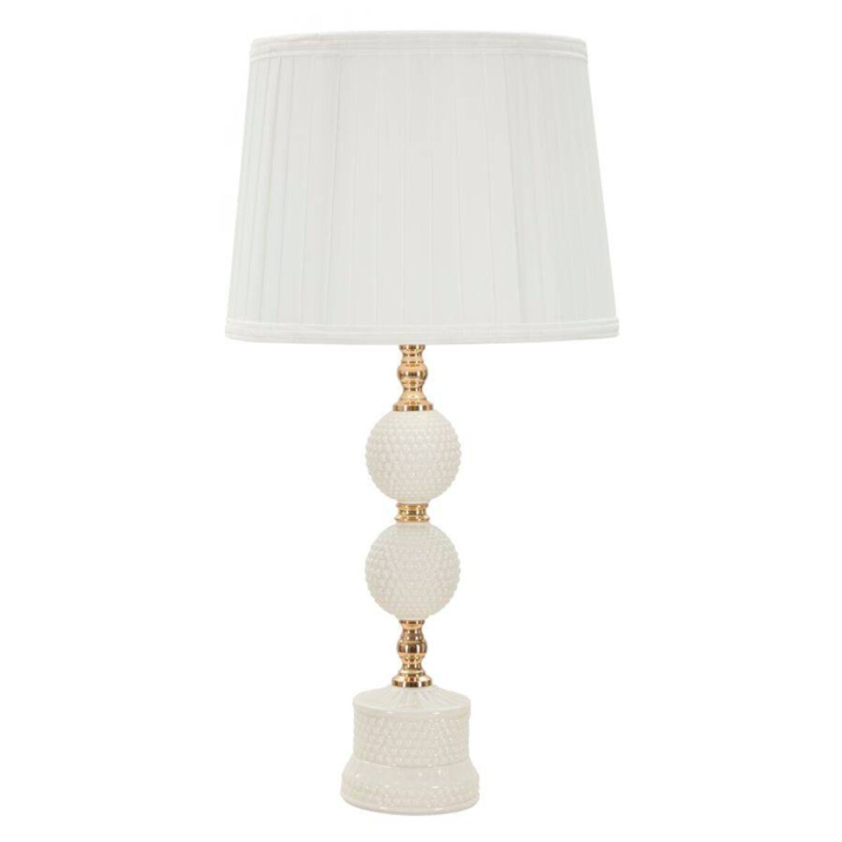 Lampa stołowa ceramiczna, złota Amalfi