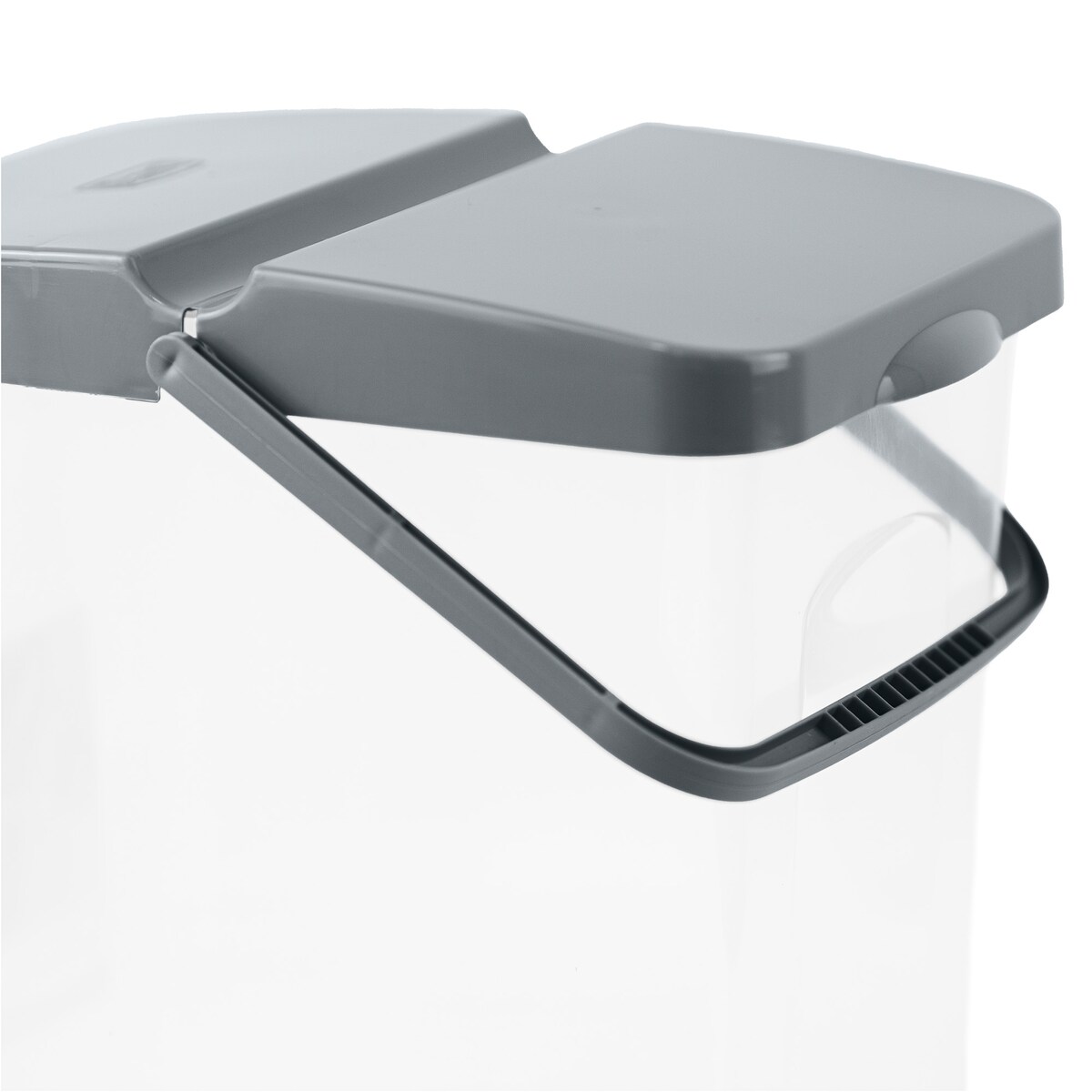 Pojemnik Plastikowy Na Karmę Proszek Z Klapą Pokrywką 10 L Szary