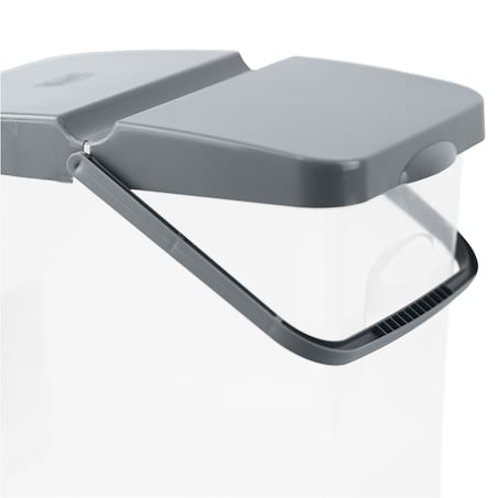 Pojemnik Plastikowy Na Karmę Proszek Z Klapą Pokrywką 10 L Szary