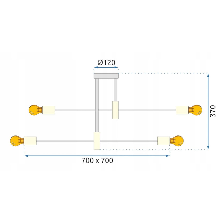 Lampa Sufitowa Wisząca Żyrandol Modna Gold Black