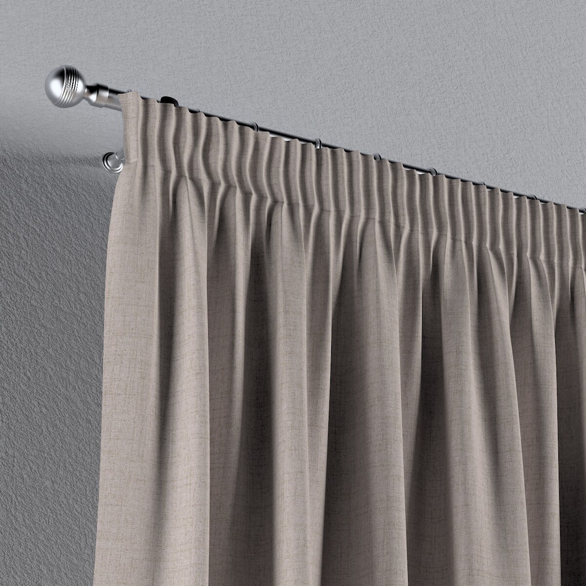 Zasłona na taśmie marszczącej 1 szt. 130x260 jasnobeżowy melanż