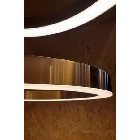Złota lampa wisząca Ring okrągła LED 38W 3000K nad stół
