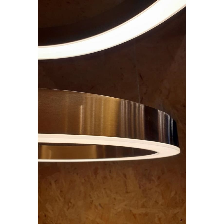 Złota lampa wisząca Ring okrągła LED 38W 3000K nad stół