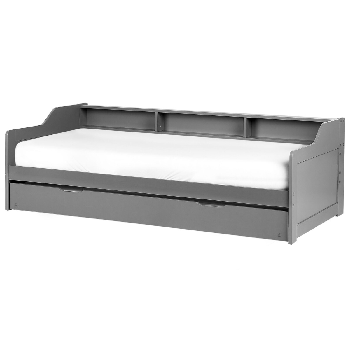 Łóżko wysuwane drewniane 90 x 200 cm szare EDERN