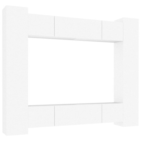 vidaXL 8-częściowy zestaw szafek telewizyjnych, biały