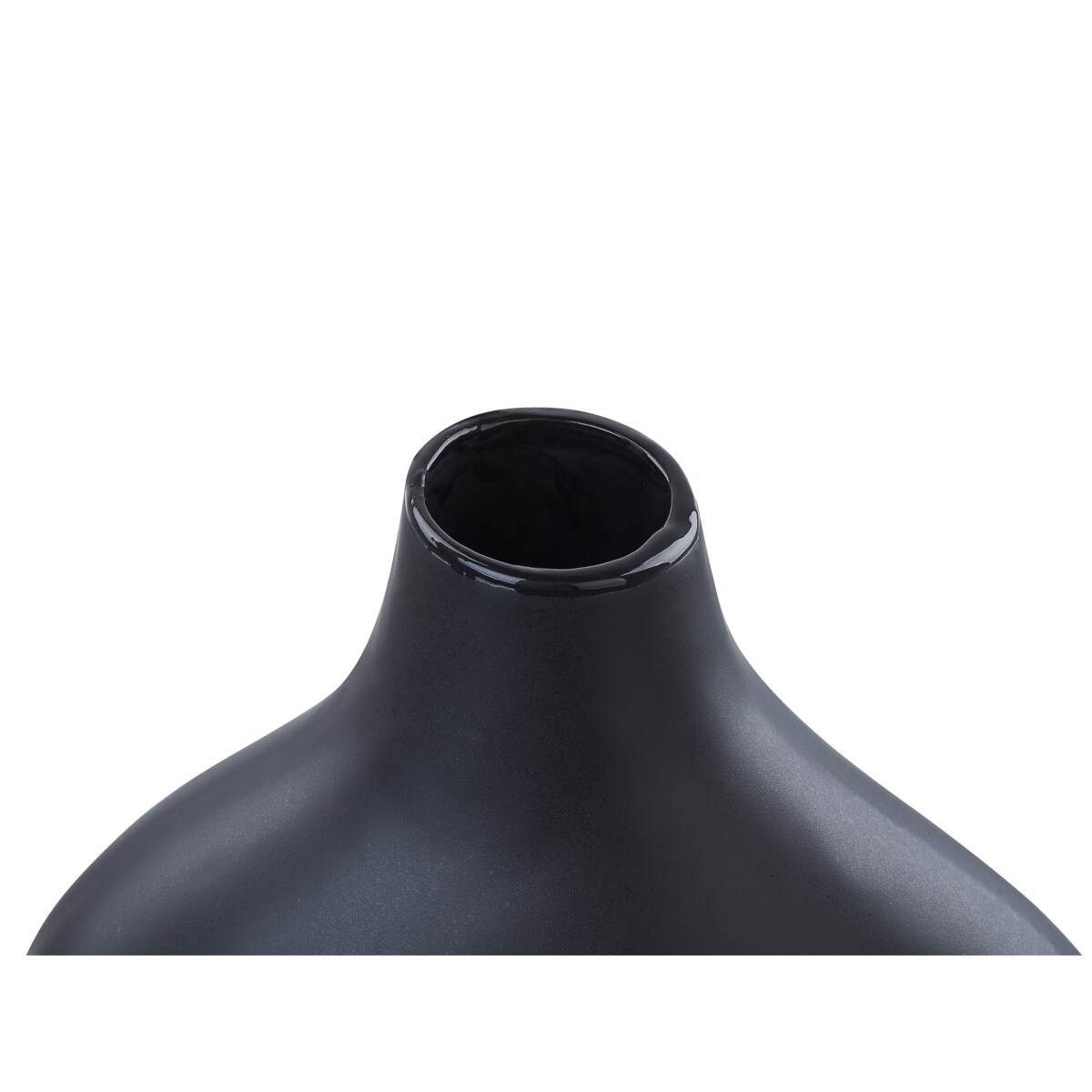 Wazon na kwiaty ceramiczny 30 cm czarny LAMIA