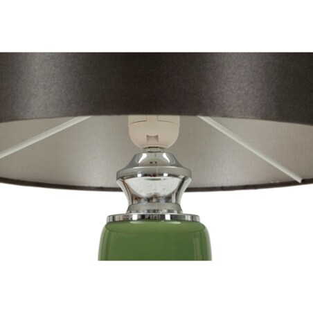 Lampa stołowa Eva Three, kolor biały i szary, szkło, żelazo i tkanina, 33 x 33 x 57 cm, 1 x E27, do salonu i sypialni, Mauro Ferretti