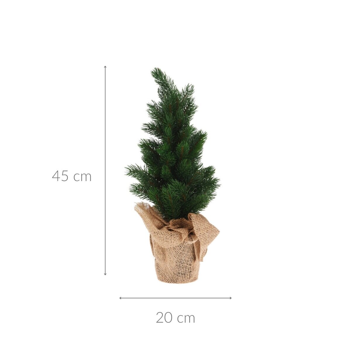 Sztuczne drzewko w jutowej doniczce, 45 cm