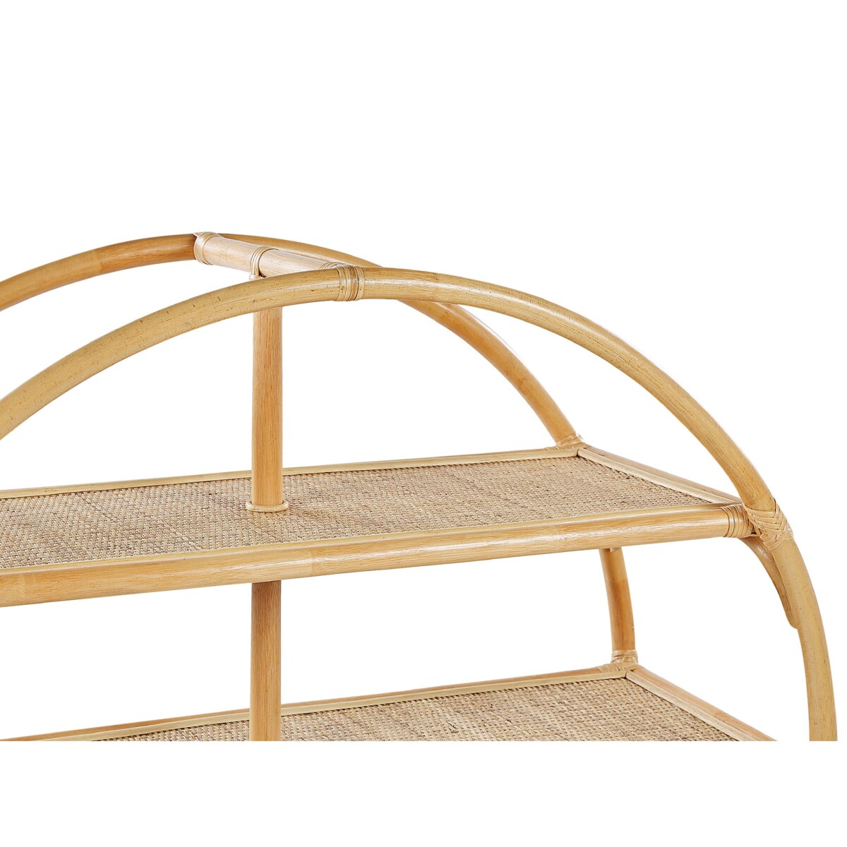 Regał okrągły rattanowy 3 półki naturalny TUVALU II