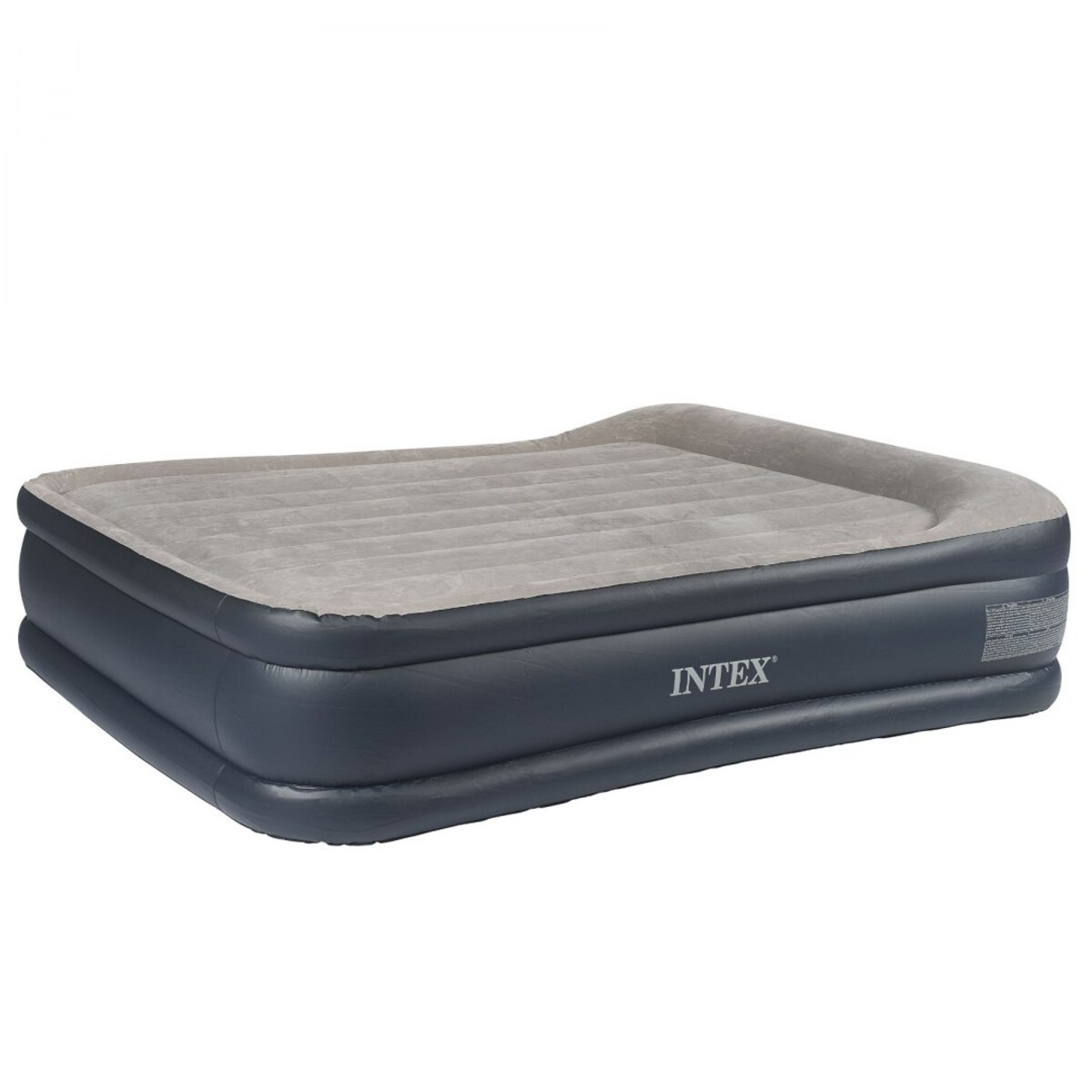 Materac welurowy z pompką elektr 203x152x42 cm INTEX
