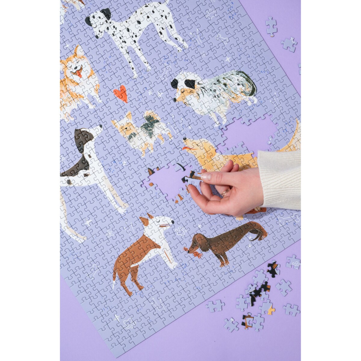 Muno Puzzle "Psinki" by Weronika Cholewa Puzzle z psami 1000 el. w ozdobnej tubie