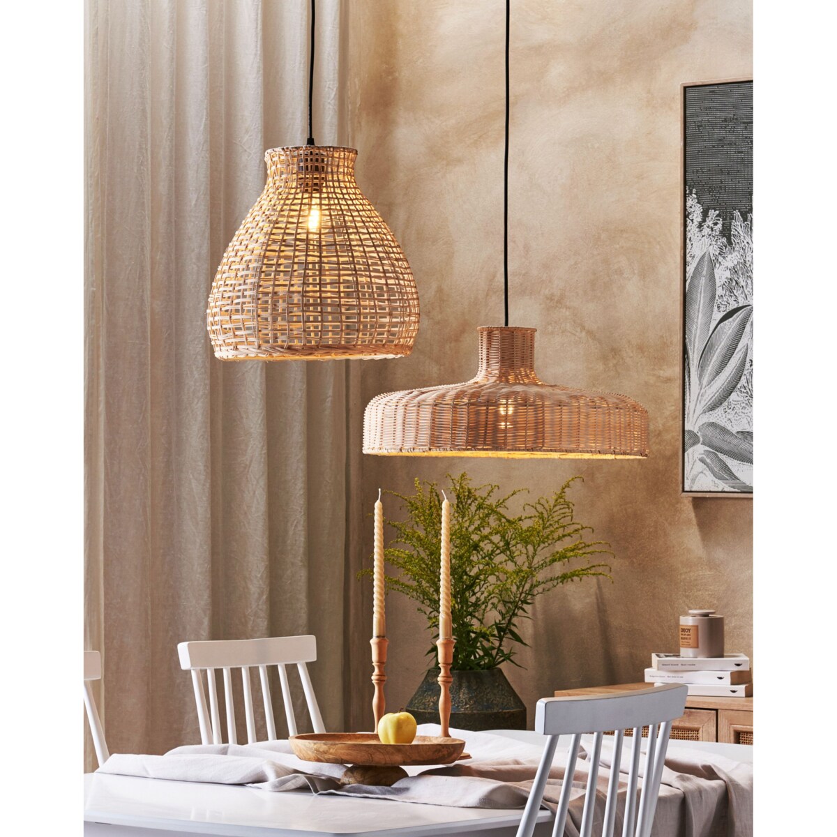 Lampa wisząca TAMARIN Rattan Naturalny