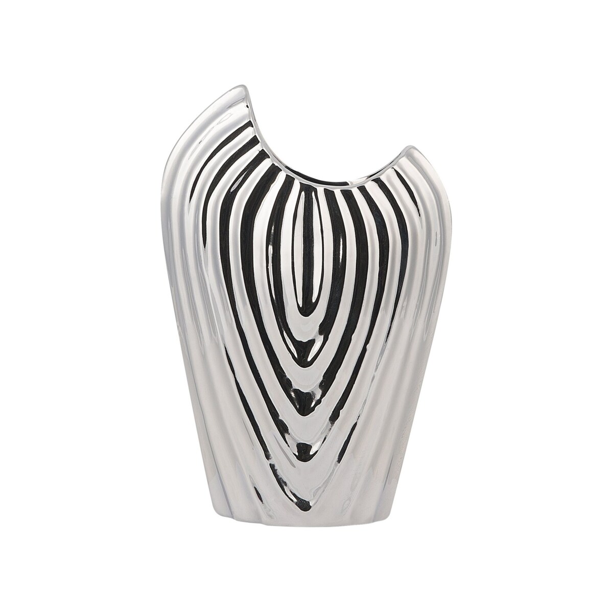 Wazon dekoracyjny ceramiczny srebrny ECETRA