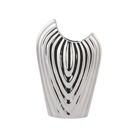 Wazon dekoracyjny ceramiczny srebrny ECETRA