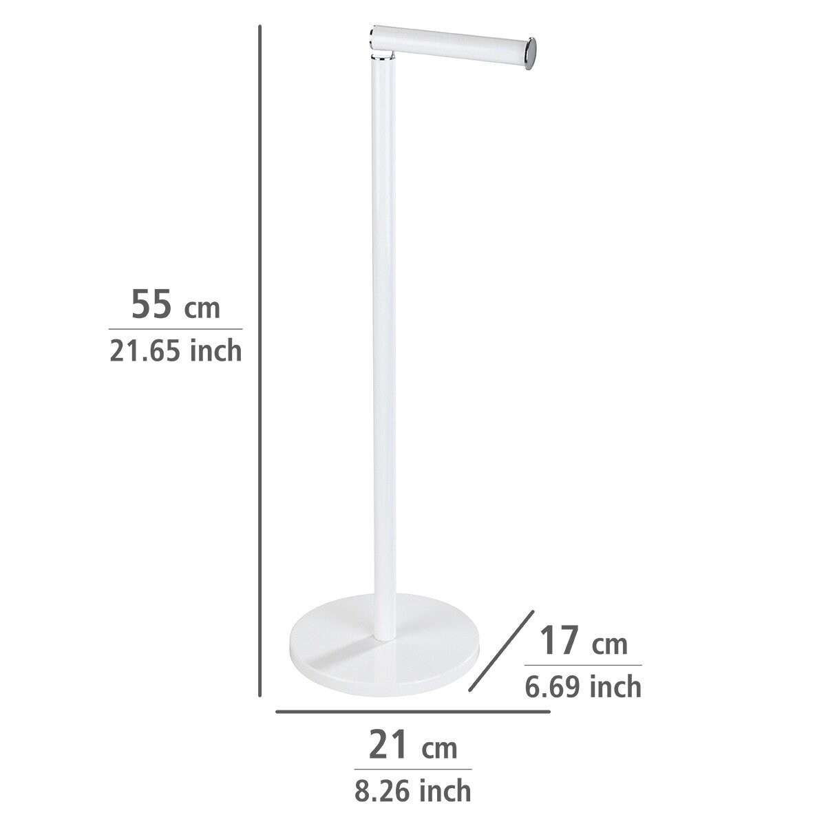 Stojak na papier toaletowy z uchwytem, 2w1, WENKO