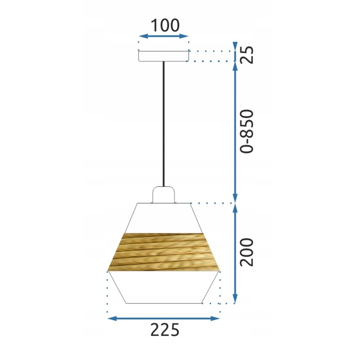 Lampa Wisząca Sufitowa Natural Pleciona E27 Boho