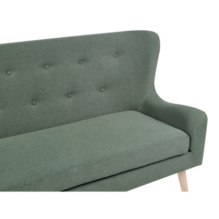 Ławka tapicerowana 2-osobowa zielona SKIBBY