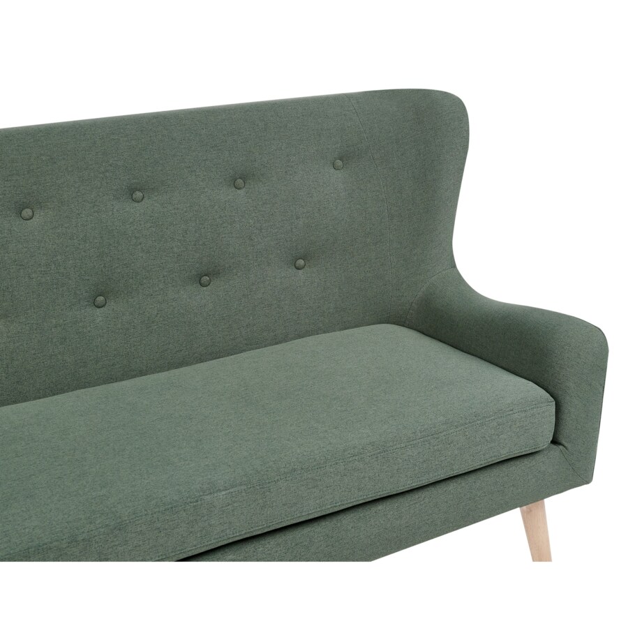 Ławka tapicerowana 2-osobowa zielona SKIBBY