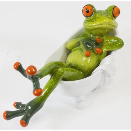 Figurka - żaba w wannie 10,515,5x6 cm RANE w kąpieli