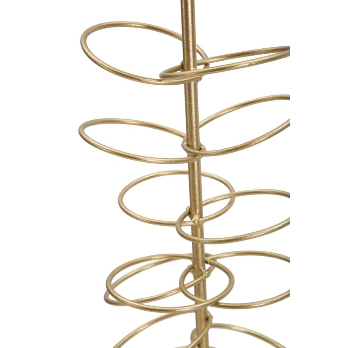 Świecznik dekoracyjny Rings, 14 x 13 x 46 cm, świecznik na świecę, złoty, biały, żelazo, marmur, Mauro Ferretti