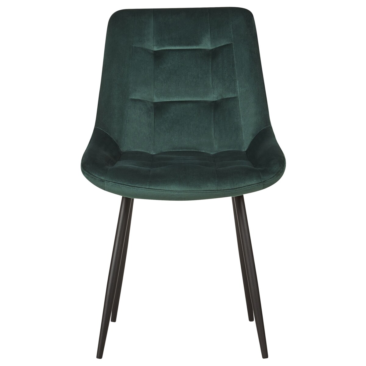 Zestaw 2 krzeseł do jadalni welurowy ciemnozielony MELROSE