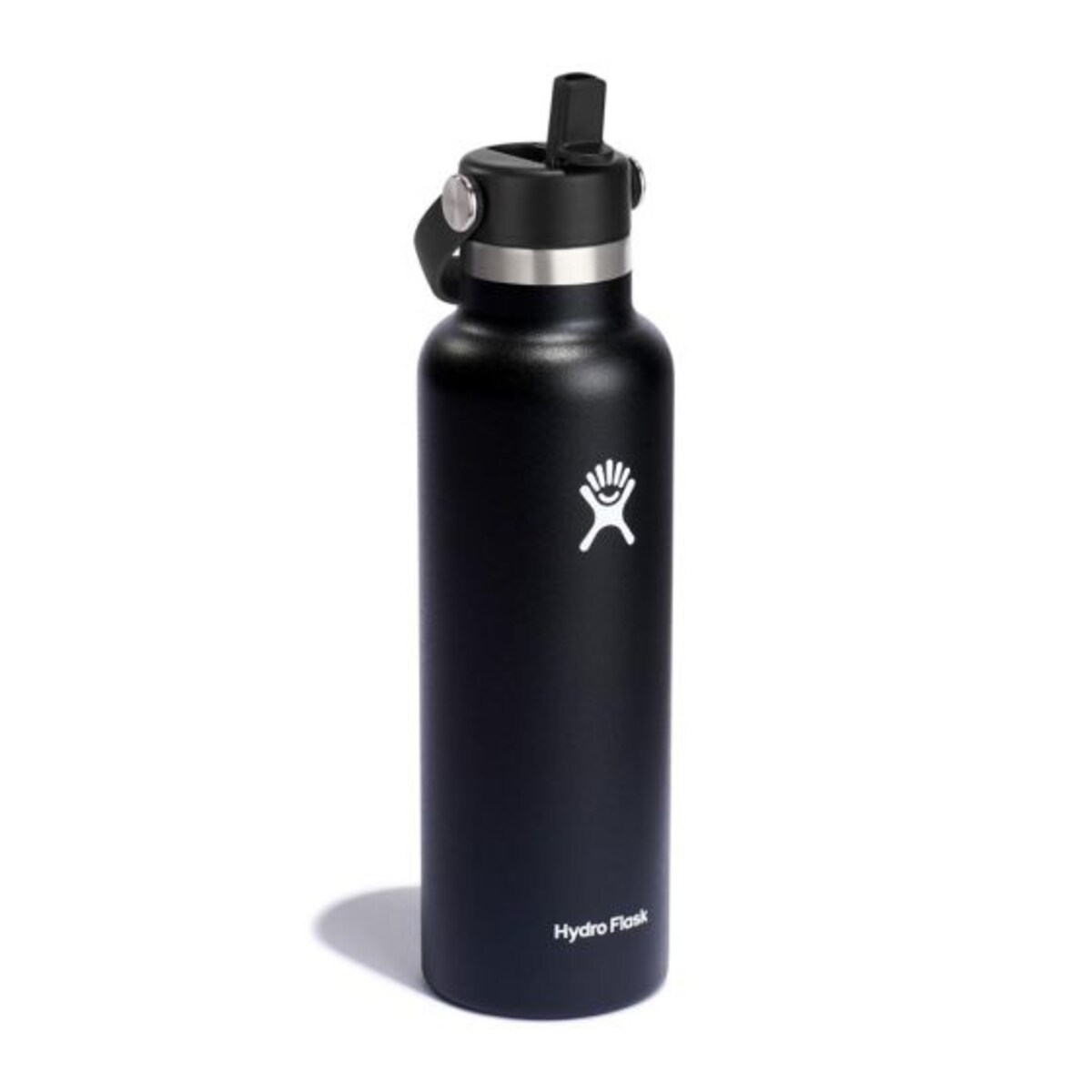 Butelka termiczna (czarna) Standard Mouth Flex Straw Cap Hydro Flask