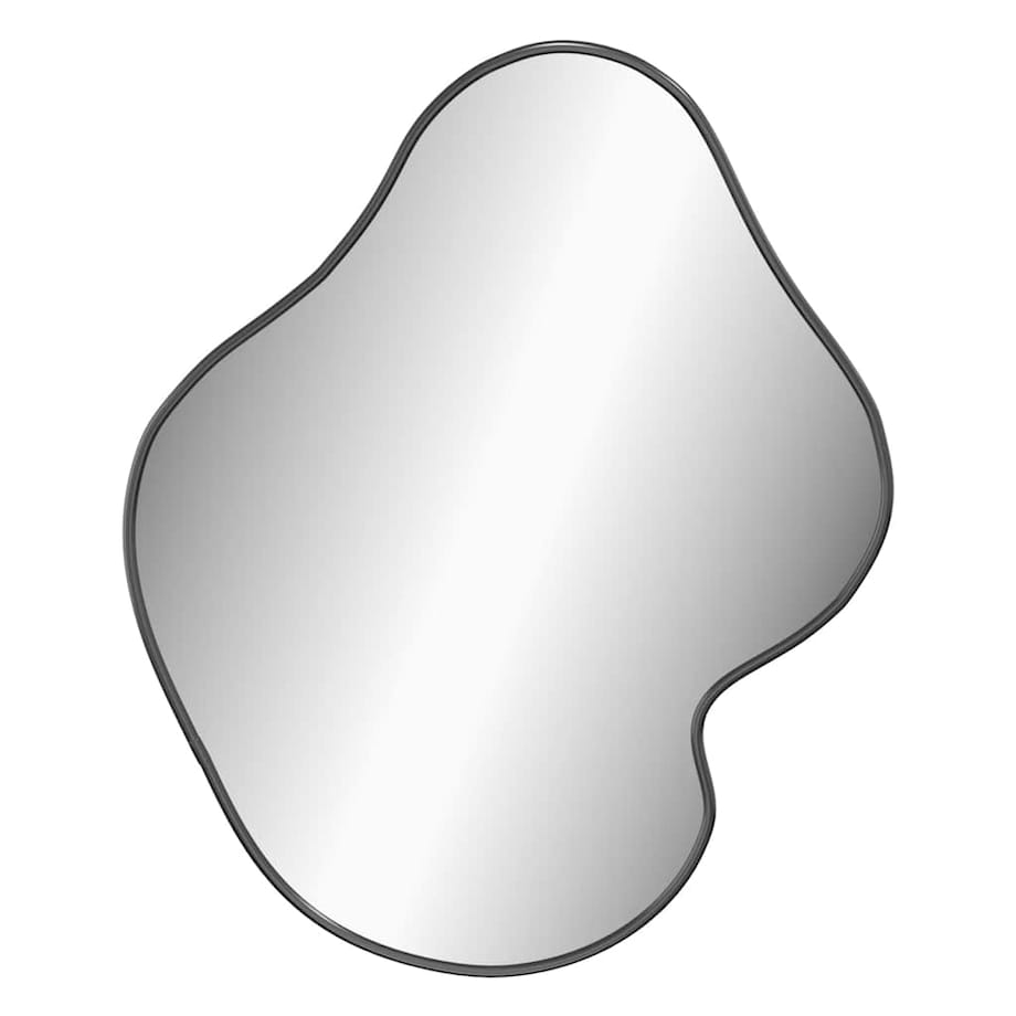 vidaXL Lustro ścienne, czarne, 60x50 cm